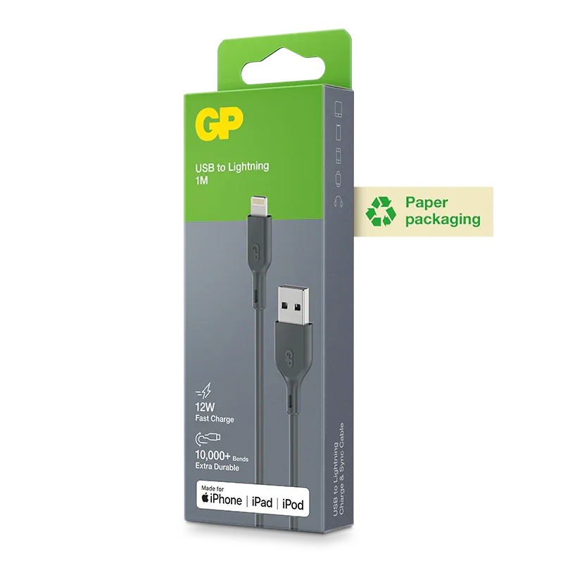 Endast denna vecka GP Essential Cable USB-A to Lightning 1M