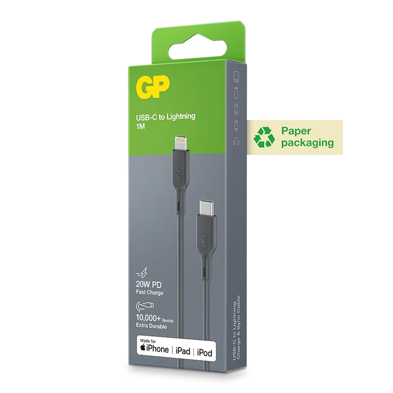 Begränsad tid GP Essential Cable USB-C to Lightning 1M
