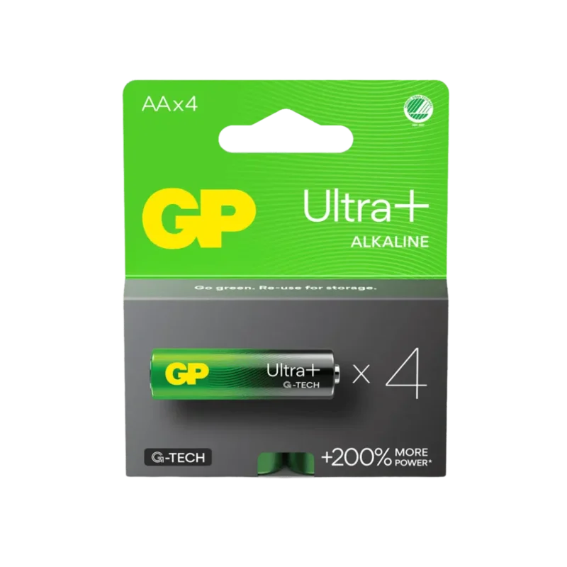 GP Ultra Plus AA 1,5 V4-Pack Populär