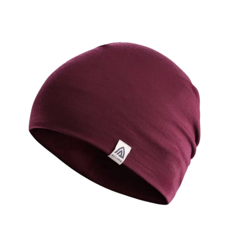 Rabatt Aclima Lightwool Relaxed Beanie Zinfande