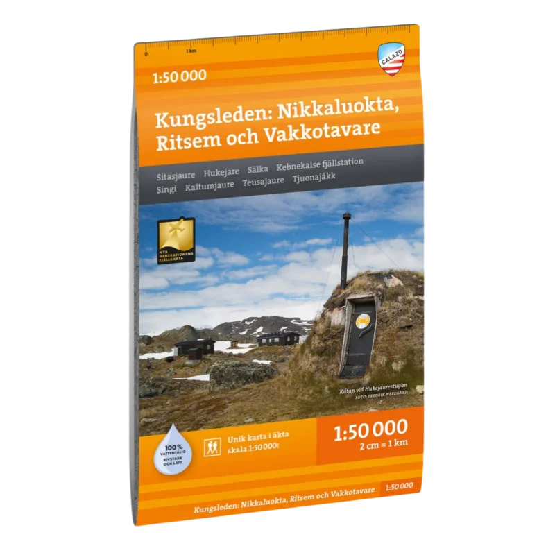 Calazo Kungsleden Nikkaluokta–Ritsem–Vakkotavare 1:50 000 Köp online