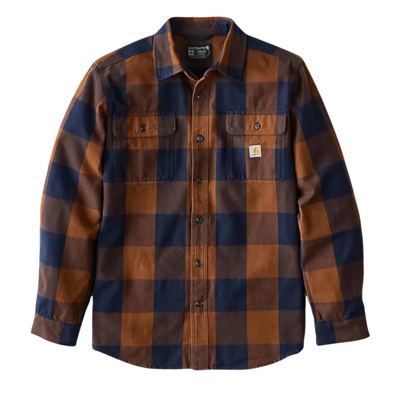 Carhartt Loose Fit Heavyweight Flannel Long-Sleeve Plaid Shirt Nyhet