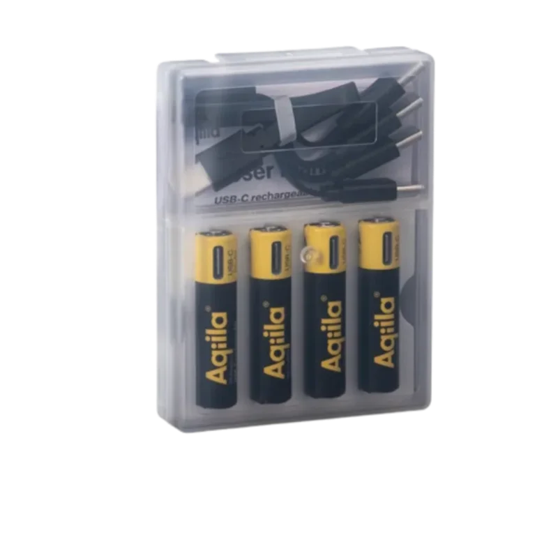 Aqiila USB-C Rechargeable Battery, AAA, 600 mAh, 4-pack Köp online