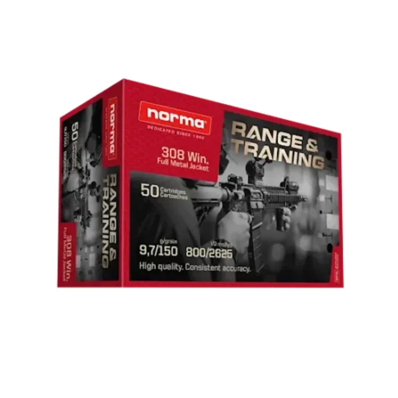 Norma Range and Training 308 Win 9,7g FMJ 1000st Snabb leverans