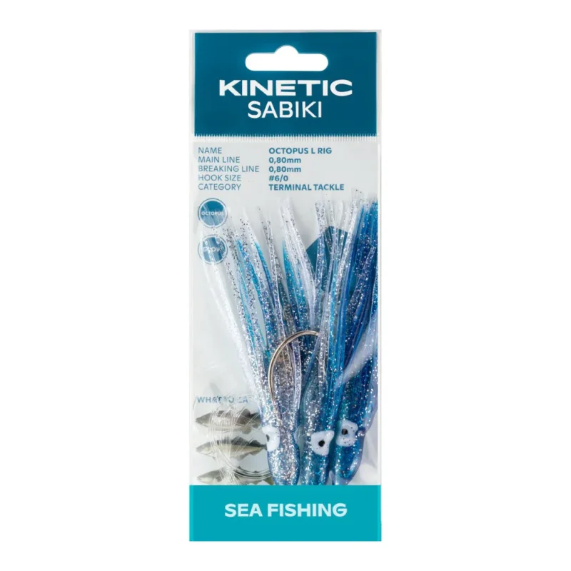 Fynd Kinetic Sabiki Octopus L #6/0 150CM 0.80MM BLUE/RED