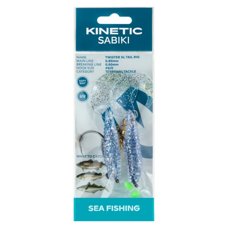 Kinetic Sabiki Twister XL #8/0 130CM 0.80MM BLUE/SILV Lägg i varukorgen