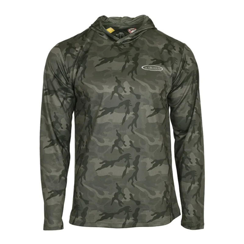 Vision Bamboo Bug & UV Hoodie Camo I lager