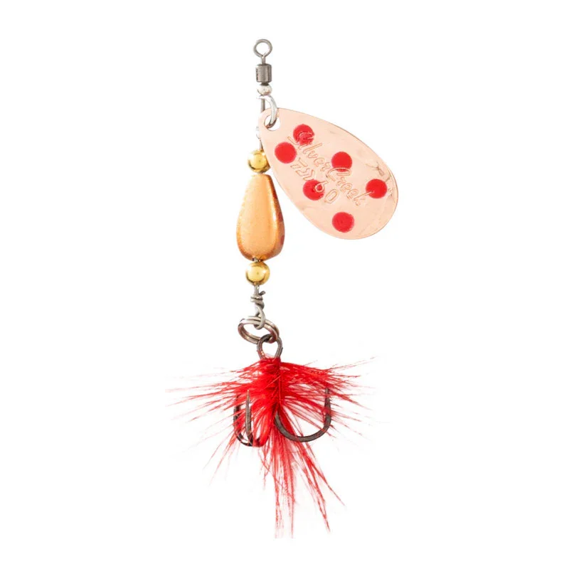 Daiwa Silvercreek Spinner Fly 9g Copper Dots Snabb frakt