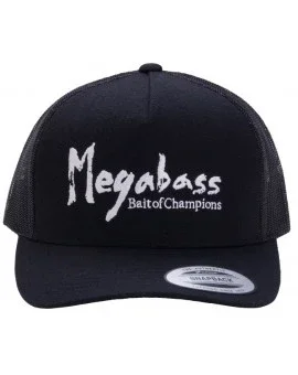 MEGABASS TRUCKER HAT BRUSH LOGO BLACK/WHITE Beställ nu