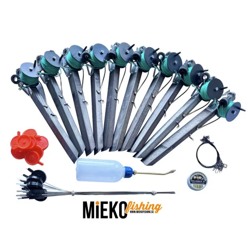 Lågt pris Angeldon BLACK LINE med WM-mekanismen angelkrok komplett sats 10-pack