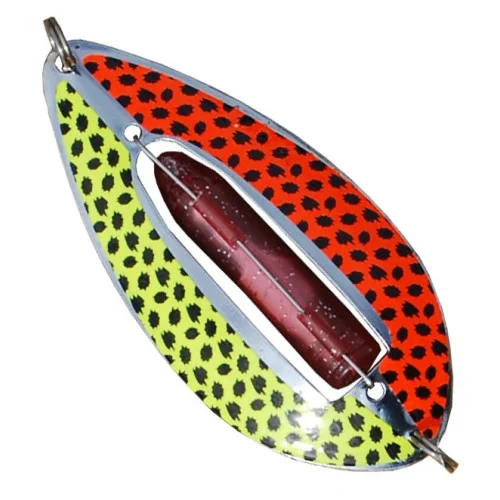 Köp online Wiggler Muskus Blinkpirk 98mm - Silver/Röd/Gul