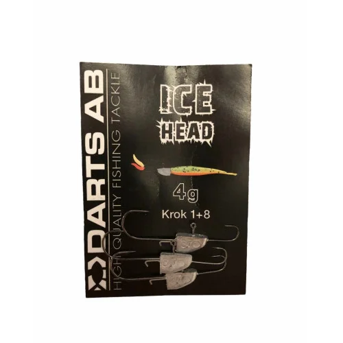 Trygg betalning Darts Slimline Ice Head 4g krok 1+8 (3-pack)