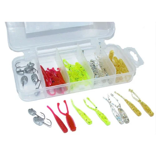 Lägg i varukorgen IFISH Rubber IZE Pimpeljigg Kit - 40 jiggar plus 8 Jiggskallar