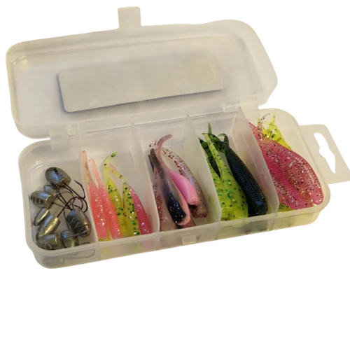 IFISH Rubber IZE Mini Pimpeljigg Kit - 24 jiggar plus 9 Jiggskallar Begränsad tid