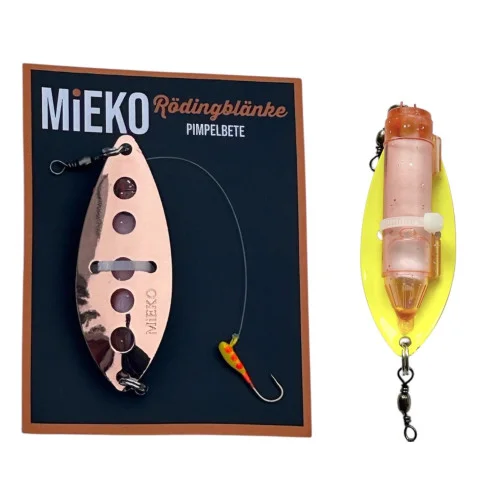 Outlet Mieko Rödingblänke - Hot Yellow (Fluo) med Mormyska Scandi Fluo Gul