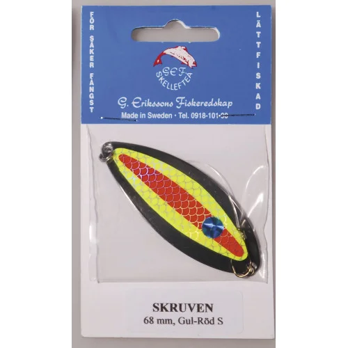 G. Erikssons Skruven 68 mm - Silver/Gul/Röd Rabatt
