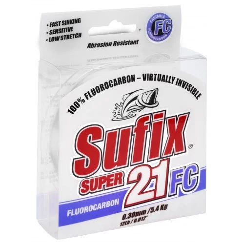 Sufix Super 21 Fluorocarbon 0.28mm Kundfavorit