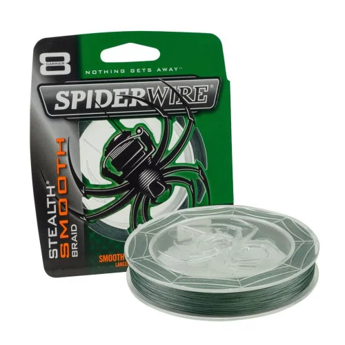 SpiderWire 0,15mm Stealth Smooth braid 8 - Moss Green 150m Snabb frakt
