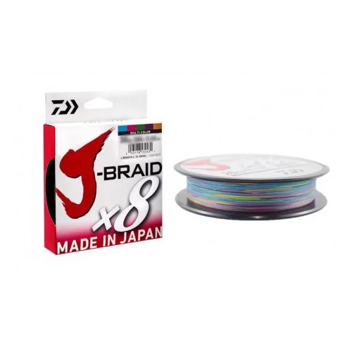 Daiwa J-Braid X8 500m 0,35mm/36kg - Multicolour Fri frakt
