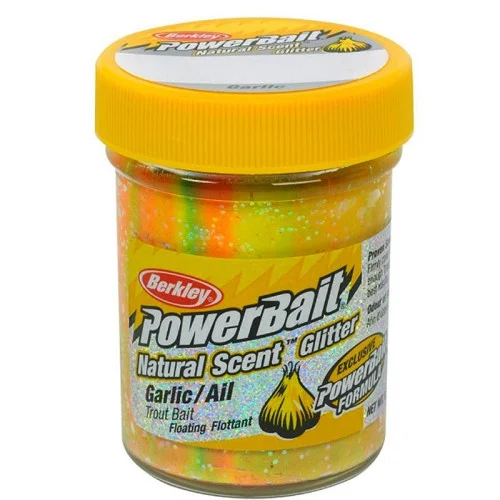 Utförsäljning Powerbait Natural Scent Glitter Garlic - Rainbow