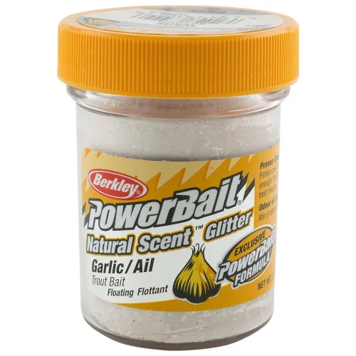 Endast denna vecka Powerbait Natural Scent Glitter Garlic - White