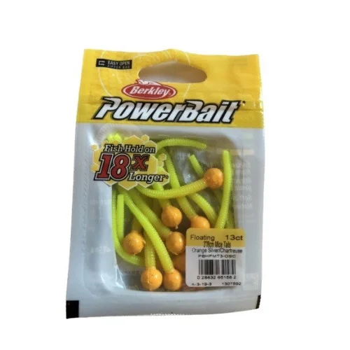 Snabb leverans Powerbait Mice Tail - Orange Silver / Chartreuse