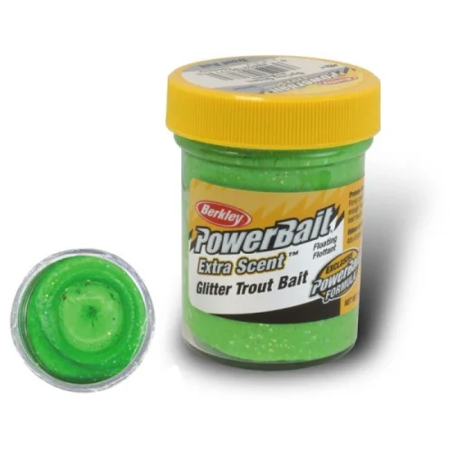 Kundfavorit Powerbait Natural Scent Glitter Garlic - Spring Green