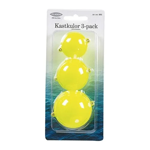 Fladen Kastkulor 3-pack - Gul Trygg betalning