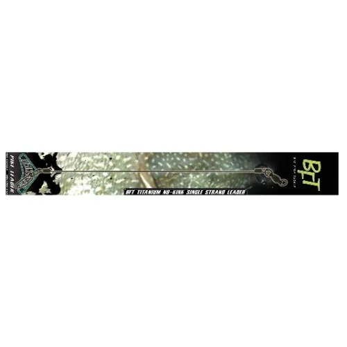 BFT Titanium Single Strand Stiff Leader 12" 60 lb Billig