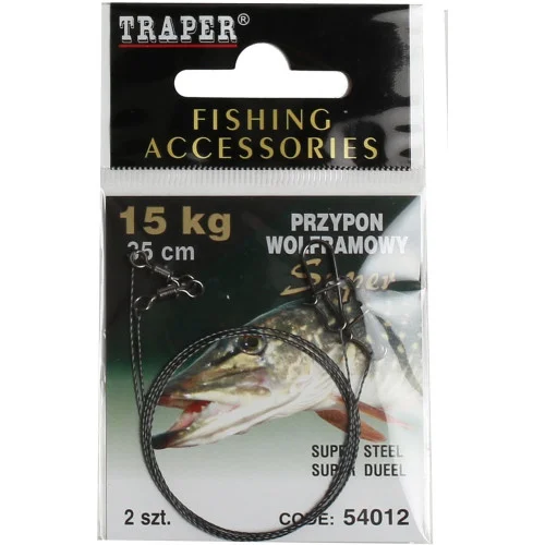 Wolfram Super Leader 15kg 35cm (2-pack gäddtafs) Fynd