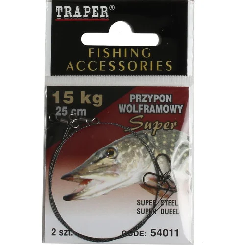 Wolfram Super Leader 15kg 25cm (2-pack gäddtafs) Bästa pris