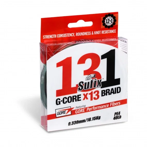 Sufix 131 G-Core Braid 150m Grön I lager
