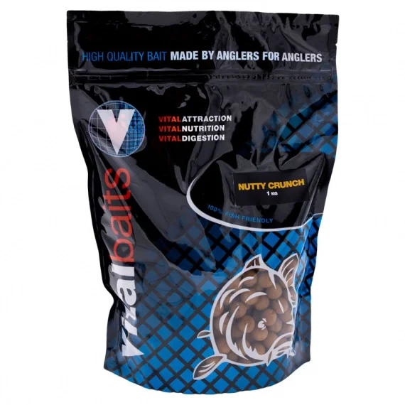 Vital Baits Boilies Nutty Crunch 1kg risnedsättning