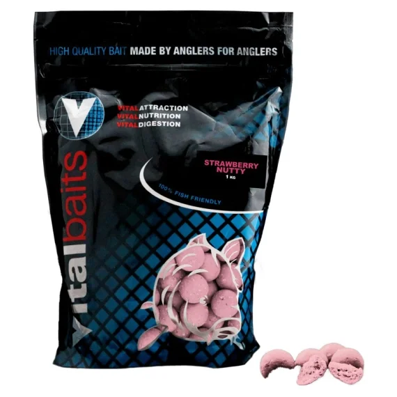 Vital Baits Boilies Strawberry Nutty 1 kg Handla nu