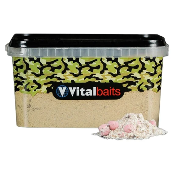 Billig Vital Baits Groundbait Strawberry Nutty Bucket 3 kg