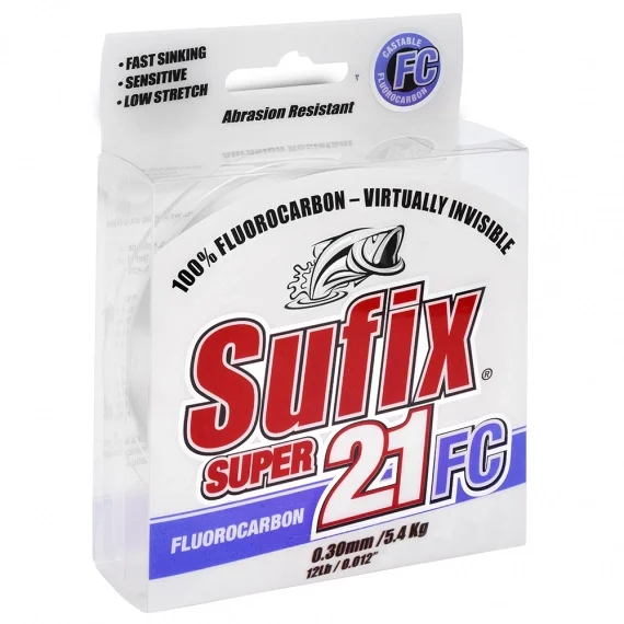 Sufix Super 21 Fluocarbon 20m Klar 0,50mm Beställ idag