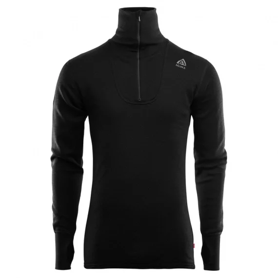 Aclima DoubleWool Polo Shirt Zip Man Jet Black/Marengo Endast denna vecka
