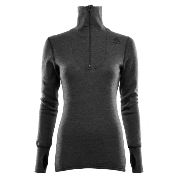 Lägg i varukorgen Aclima DoubleWool Polo Shirt Zip Woman Marengo/Jet Black