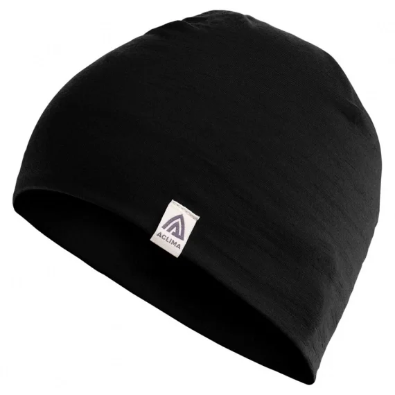 Aclima LightWool Relaxed Beanie Jet Black Onesize Trygg betalning