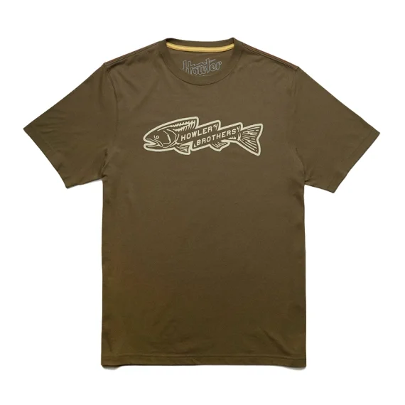 Säker betalning Howler Bro's T-Shirt Trout Bolt Ivy Green