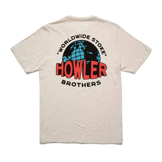 Howler Bro's Cotton T-Shirt Worldwide Howler Grey Heather Reapris