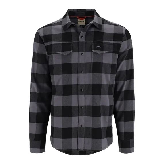 Rabatter Simms Gallatin Flannel Shirt Slate Buffalo Check Plaid