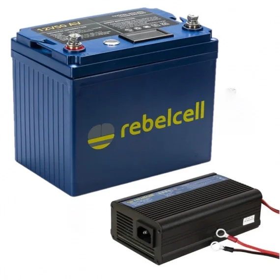 Rebelcell 12V50 AV l-ion Batteri (632 Wh) Med Laddare 12.6V10A Li-ion Sista chansen