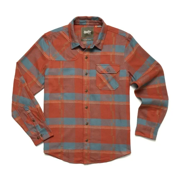 Howler Bro's Harker's Flannel Backdrop Plaid Terracotta Rabatter