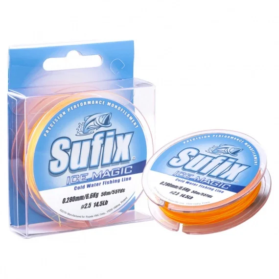 Sufix Ice Magic Mono Gul/Orange 50m Fri frakt
