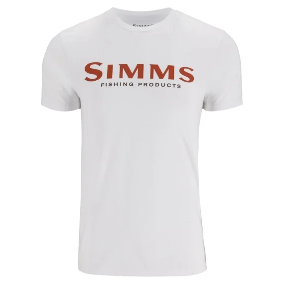 Simms Logo T-Shirt Pure White Snabb frakt