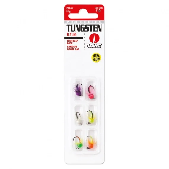 Blue Fox Tungsten Fly Jig Kit Glow (6-pack) Begränsat antal
