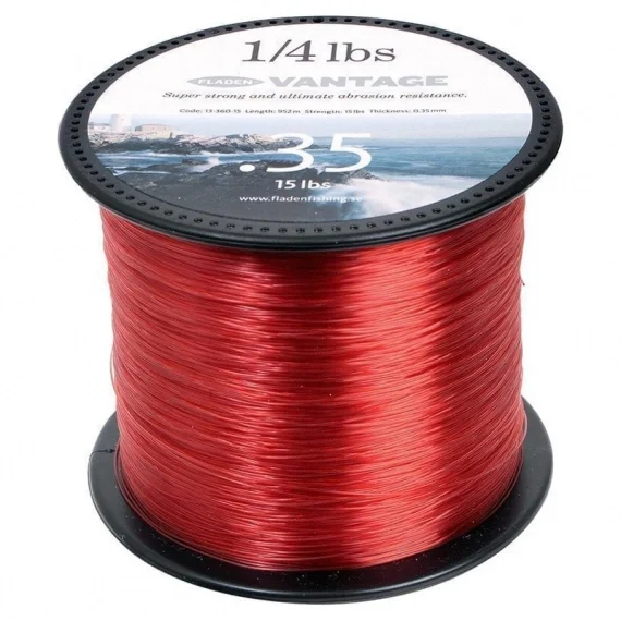 Fladen Vantage Röd Nylonlina 576m - 0,45mm Begränsat erbjudande