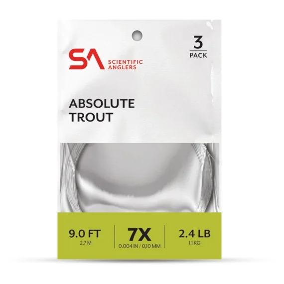 Lågt pris SA Absolute Trout Leader 3-pack 9'