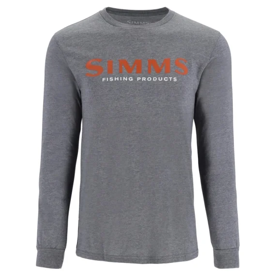 Simms Logo Shirt LS Athletic Heather Köp nu
